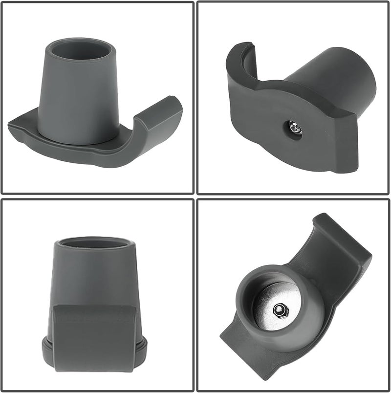 Magicorange 4 Pcs Walker Glide Skis,1 inch Universal Fit Walker ski Glides,Easy to Use Rubber Walker Glides,Walker Feet Replacement (Grey) - Image 3